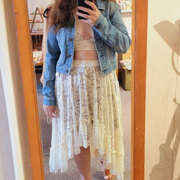 Joyfolie Leo Set Skirt & Bralette Style Top Beautiful For Romantic Occasions - Picture 3 of 11